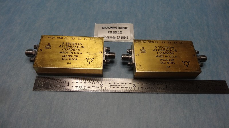 LOT OF 2 DAICO CDA0666 PIN DIODE STEP ATTENUATORS 5 SECTIONS TTL, up to 1.4 GHz