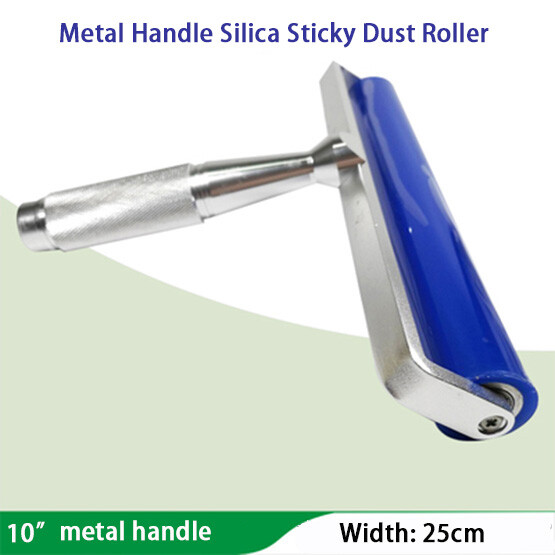 Anti Static Dust Removal Tool Silica Sticky Dust Roller Metal Handle 4-12 Inch gallery