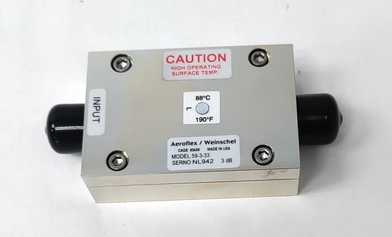 New Aeroflex Weinschel 59-3-33 N Female Fixed Coaxial Attenuator DC-2.5 GHz 3dB