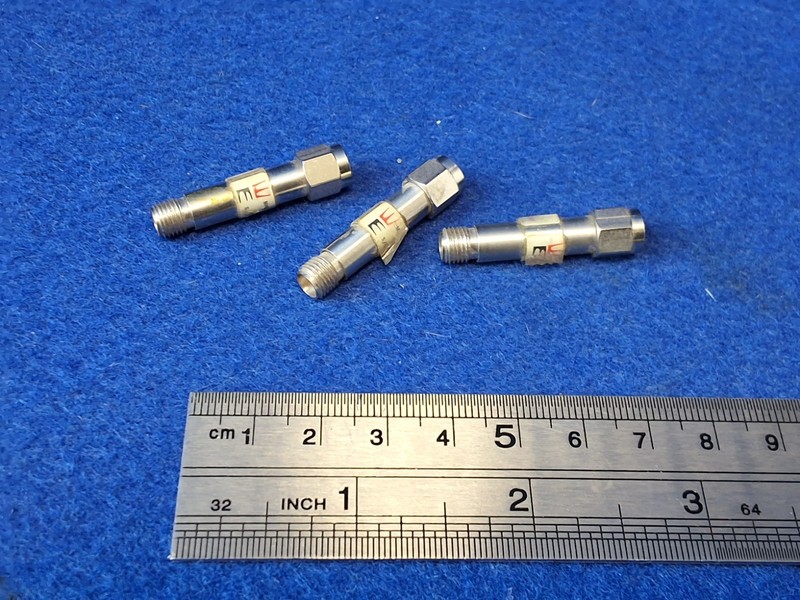 WE RF Attenuator Model: 3T-50 Fixed, 0 to 12.4 GHz, 50 dB, SMA (F/M) lot of 3. gallery