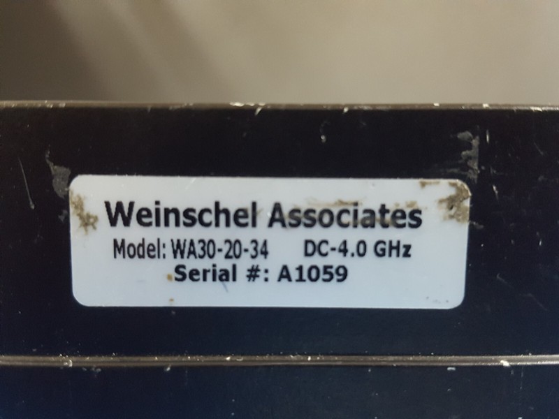 Weinschel Associates WA30-20-34: Fixed Coaxial Attenuator, DC-4GHz (1059) gallery