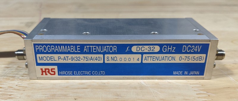 Hirose P-AT-9 32GHz, 75dB, 24V Mechanical RF Step Attenuator