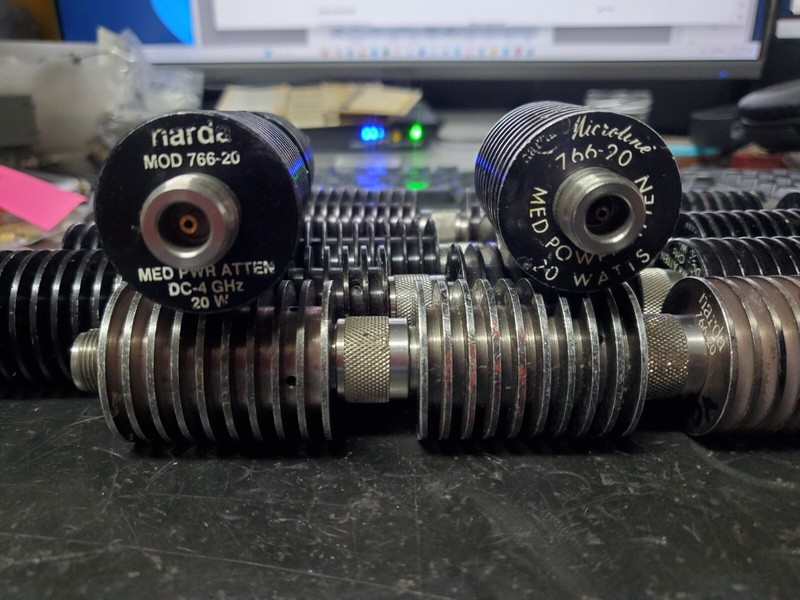 Narda 766-20 DC to 4 GHz, 20 dB, 20W Type N, Fixed Coaxial Attenuator all Tested gallery