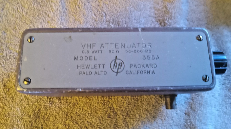 HP 355A VHF Attenuator 0.5 Watt 50 Ohms DC-500 Mc
