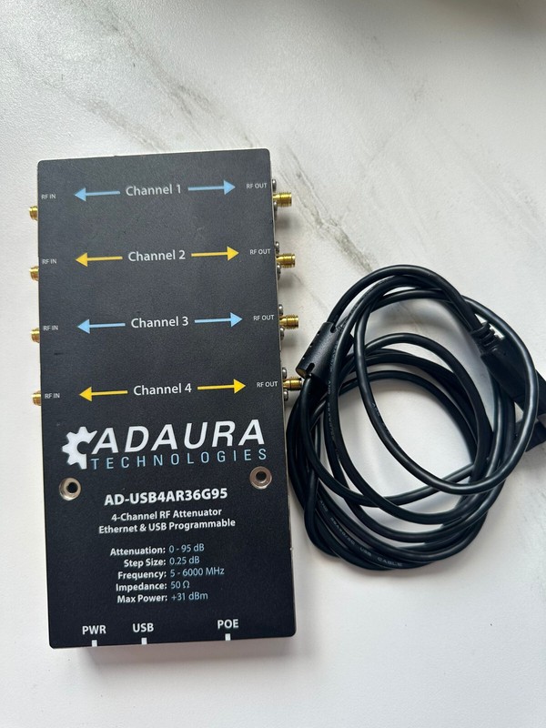 ADAURA AD-USB4AR36G95 4-Channel ETH&USB Programmable RF Attenuator