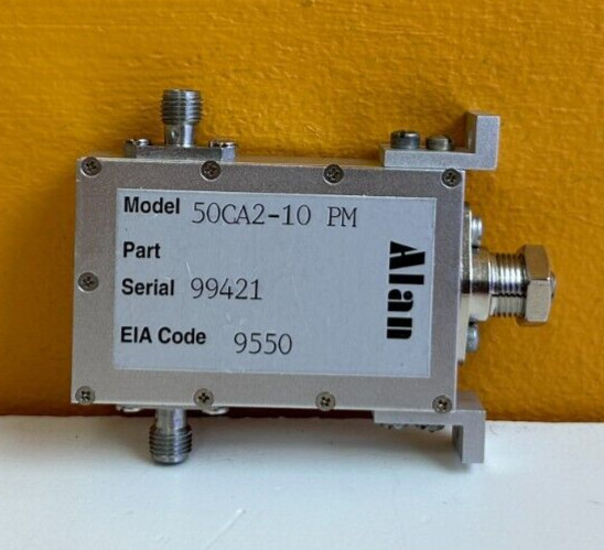 Alan 50CA2-10PM 1 to 2 GHz, 0-7 dB, SMA (F-F) Panel Mount, Attenuator. Tested!