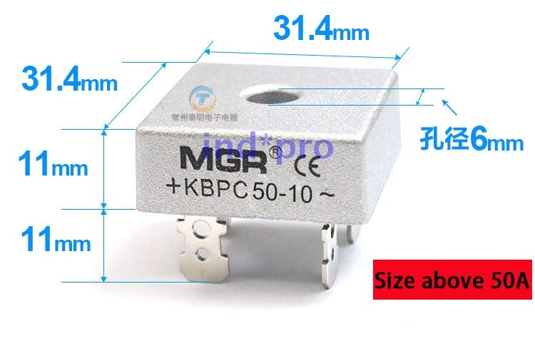 1PC Single Phase Rectifier Bridge Module 15A 20A 35A AC To DC 12V 24V 10 PC gallery