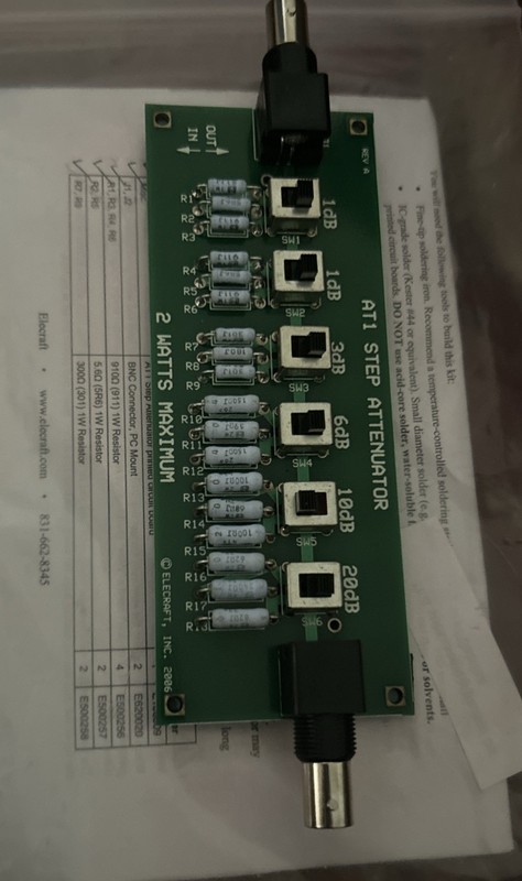 Elecraft AT1 40 DB STEP ATTENUATOR