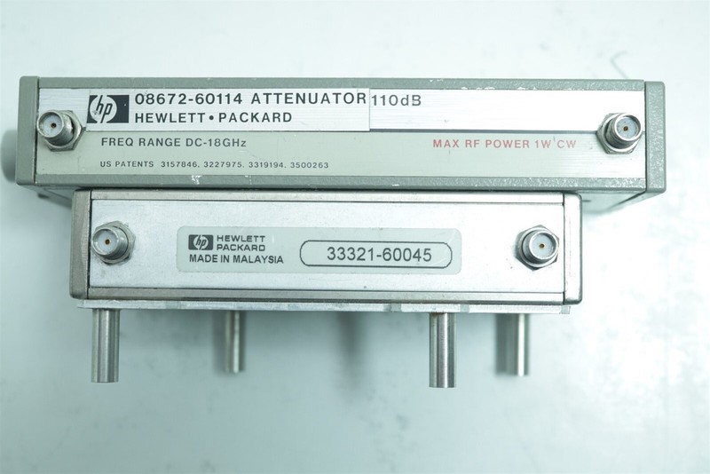 HP Agilent 33321-60045 + 08672-60114 Programmable Step Attenuators gallery