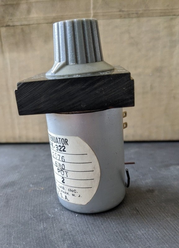 Tech Lab Inc. Attenuator Type PK-322 Imped 600 POT. Used & UNTESTED. gallery