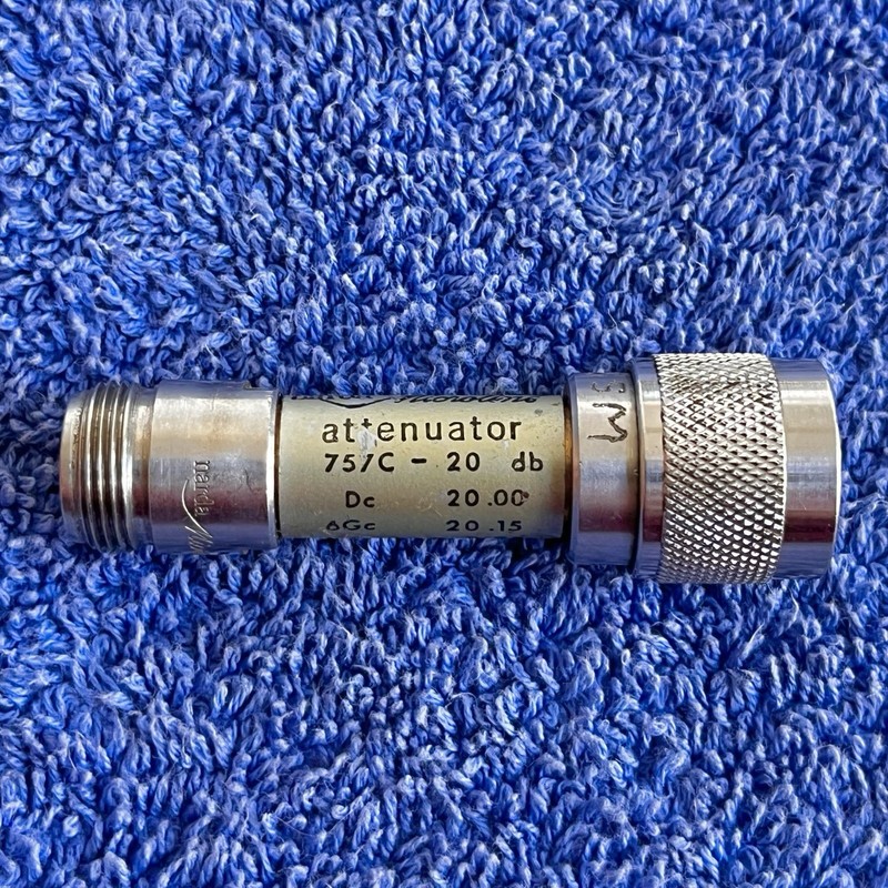 Narda Microline 757C-20 Attenuator 34387 DC-12.4gHz -3dB RF Attenuator 5W !