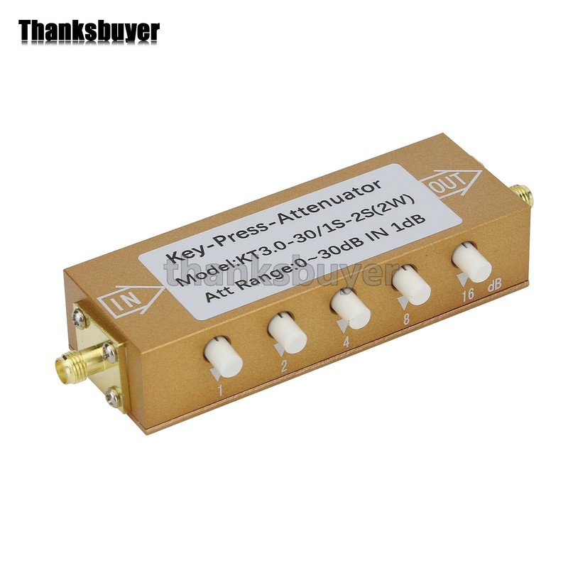 2W SMA-KK Type 0-30dB 0-3GHz RF Adjustable Attenuator Digital Step RF Attenuator