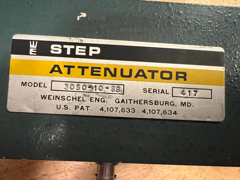 Vintage Scarce Weinschel Step Attenuator Model 3050-10-88 gallery