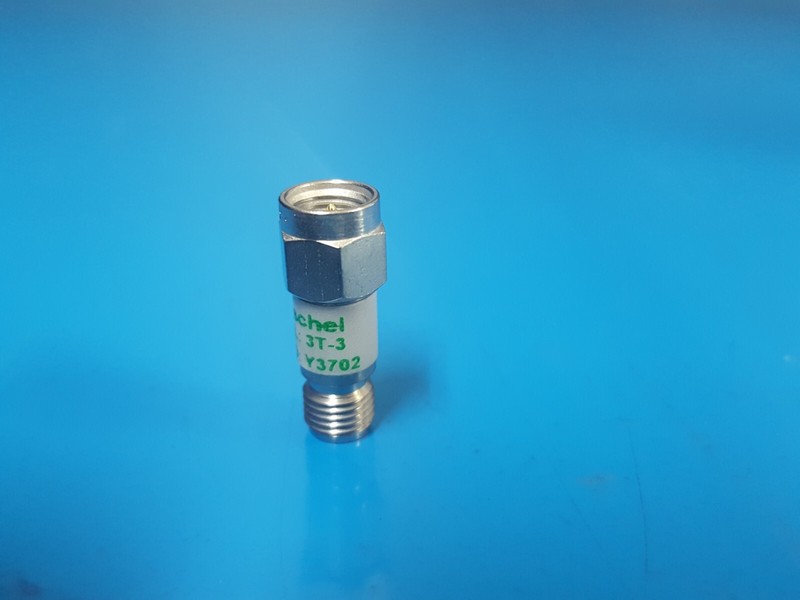 Weinschel 3T-3: Coaxial RF Attenuator 2 W, DC-12.4 GHz (Y3702) gallery