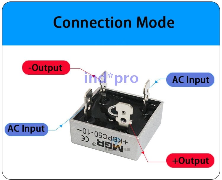 KBPC 15A 20A 35A AC To DC 12V 24V 10 PC New Single Phase Rectifier Bridge Module gallery