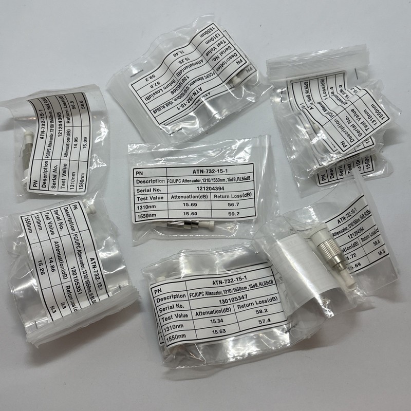 LOT of 23x Thorlabs ATN-732-15-1 FC/UPC Fiber Optic Attenuator 15dB - BULK DEAL! gallery