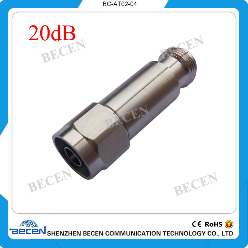 rf Coaxial N-JK 2W N 20dB Attenuator Plug male to Jack female 2 Watt DC-3Ghz