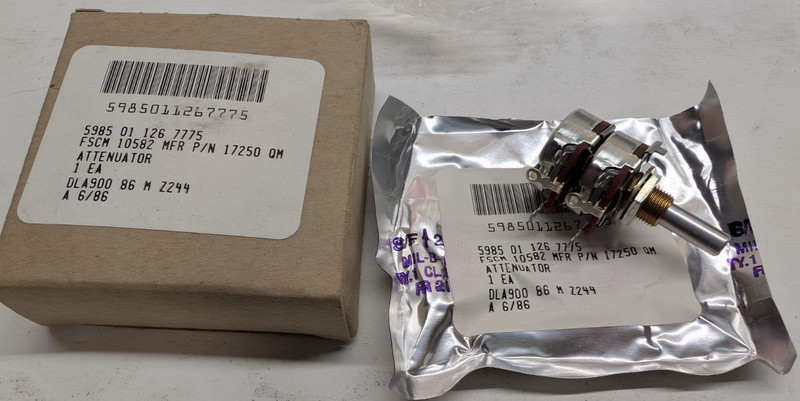 Variable Attenuator NSN 5985-01-126-7775 17250 OHM Rotary DLA NOS