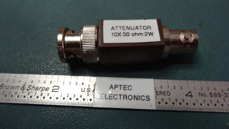 Tektronix 011-0059-02 DC-2 GHz 10X 2W 50 Ω BNC Feedthru Attenuator (re-labeled) gallery