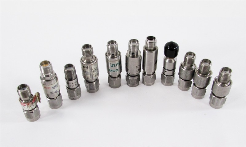 USED QTY (11) Various Attenuator (SMA Male to SMA Female) Weinschel Inmet Macom