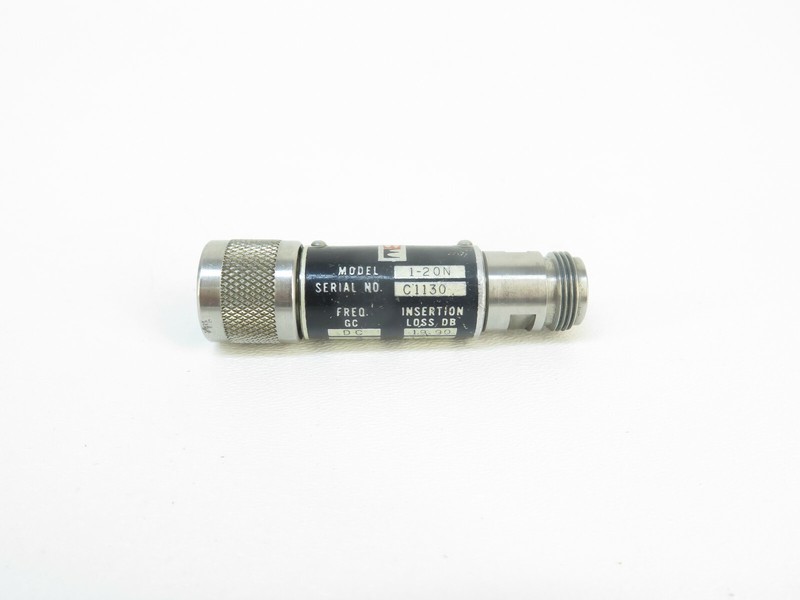 Weinschel Engineering 1-20N Fixed Attenuator - 12.4GHz, 5W, N-type