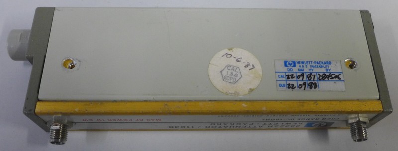 HP 33322H Prog. Attenuator DC-18 GHz, 0-110 dB, 10 dB step, 24 VDC, Gold Trim gallery