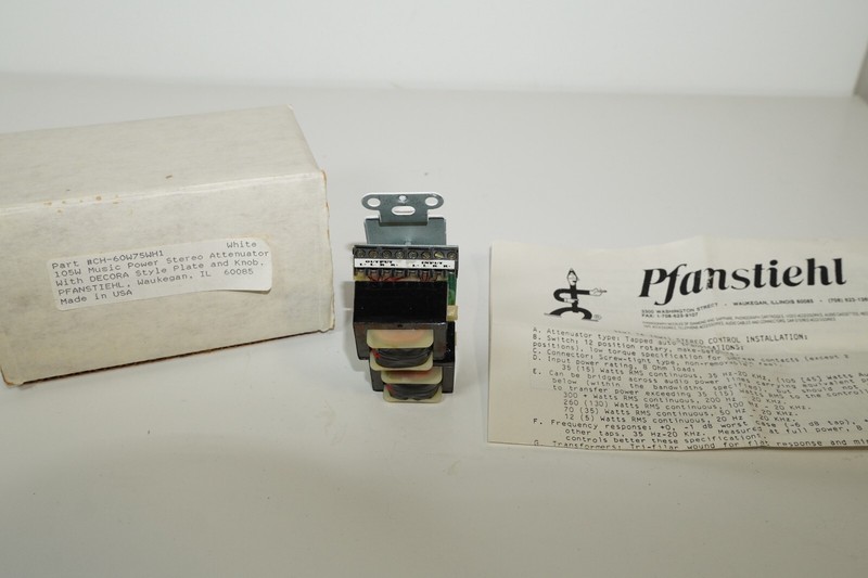 Pfanstiehl wall mounted attenuator gallery