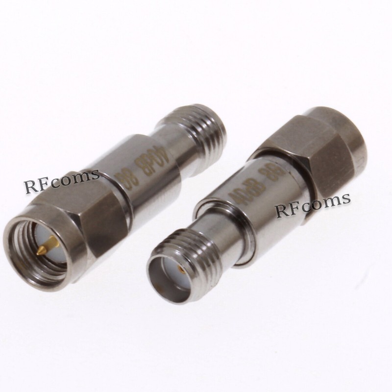 SMA Fixed Attenuator 40DB Male to Female 8GHz 2W Constant RF Coaxial Attenuator