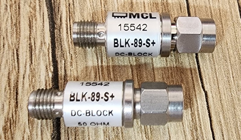 2x Mini Circuits BLK-89-S+ SMA DC-8GHz DC Block 50 Ohm