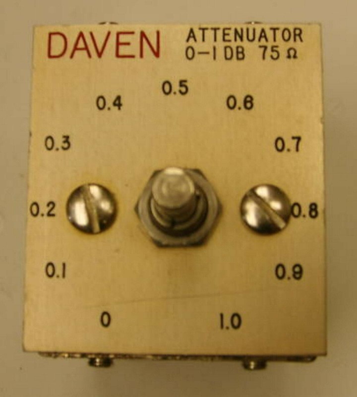 DAVEN Western Electric 75 Ohm 0 to 1db Attenuator – 10240-SS-75-1-S – Lot of 4