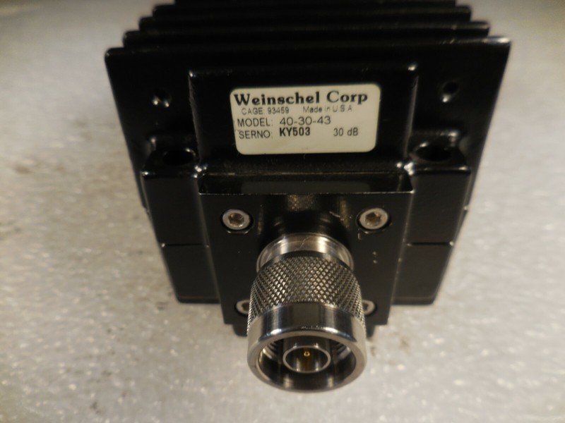 Aeroflex/ Weinschel 40-30-43 Fixed Coaxial Attenuator (30 dB, 150W IN, 20W OUT) gallery