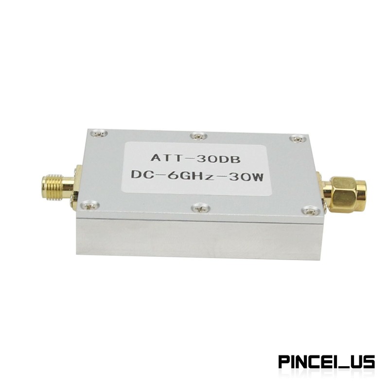 DC-6GHz 30W 30DB RF Attenuator SMA Female+Male for Power Meter Spectrum Analyzer gallery