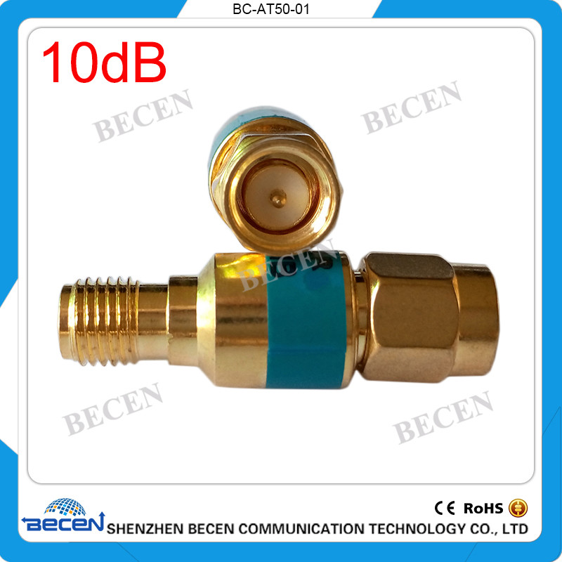 rf coaxial 2W SMA Attenuator 10DB SMA Plug male to Jack female 2Watt DC-6Ghz