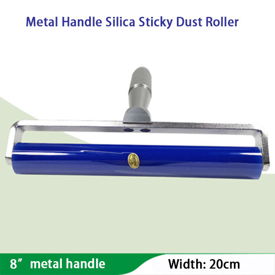 Anti Static Dust Removal Tool Silica Sticky Dust Roller Metal Handle 4-12 Inch gallery