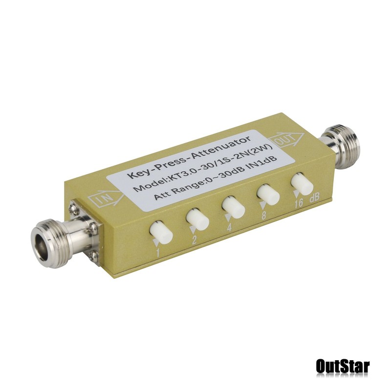 N – KK 0-30dB 0-3GHz RF Adjustable Attenuator Digital Step RF Attenuator 2W