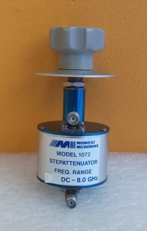 Midwest Microwave 1072-8 DC-8 GHz SMA (F-F) Panel Mount Step Attenuator. Tested!