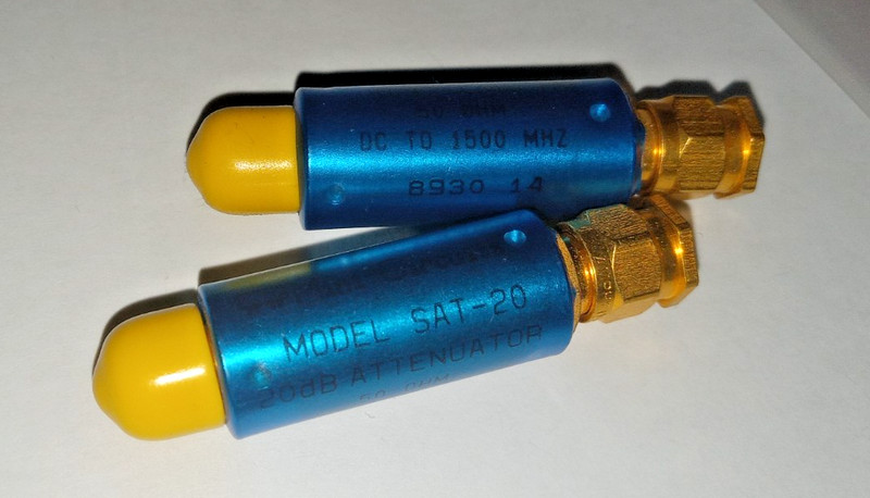 MINI-CIRCUITS SAT-20 20DB ATTENUATOR DC-1500MHz SMA RF fixed 50 ohm 1 unit