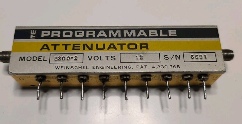 WEINSCHEL 3200-2 RELAY 12V SWITCHED PROGRAMMABLE ATTENUATOR