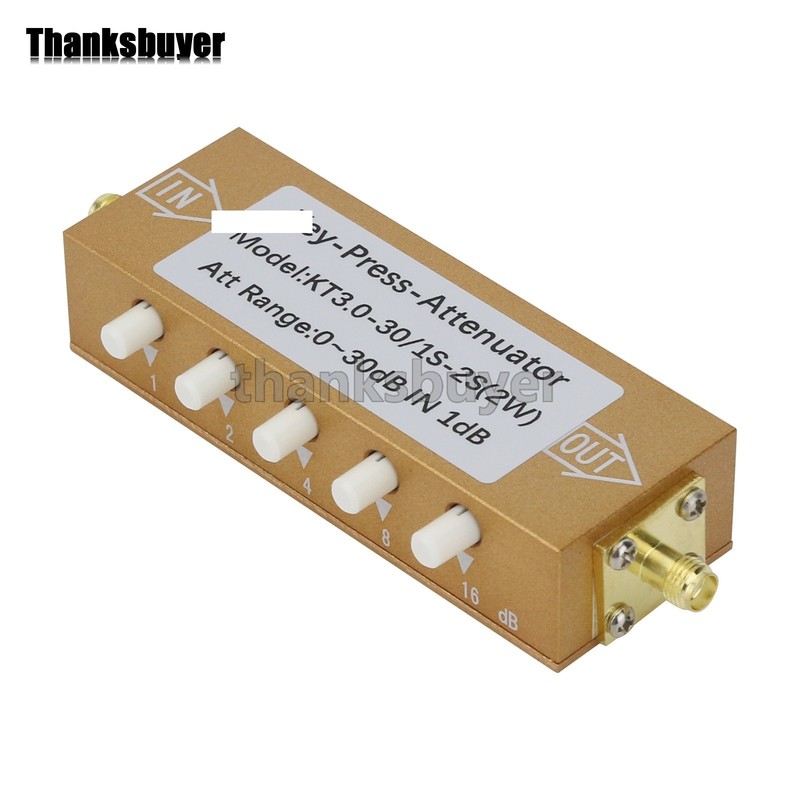 2W SMA-KK Type 0-30dB 0-3GHz RF Adjustable Attenuator Digital Step RF Attenuator gallery