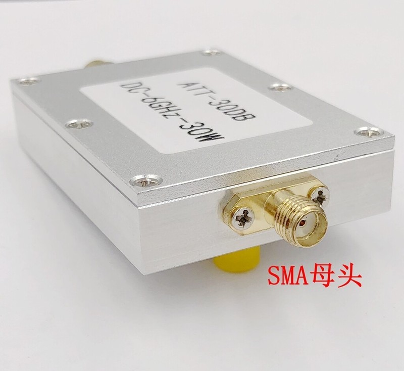DC-6GHz 30W 30DB RF Attenuator SMA Female+Male for Power Meter Spectrum Analyzer gallery