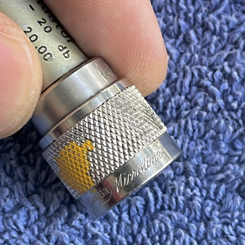 Narda Microline 757C-20 Attenuator 34387 DC-12.4gHz -3dB RF Attenuator 5W ! gallery