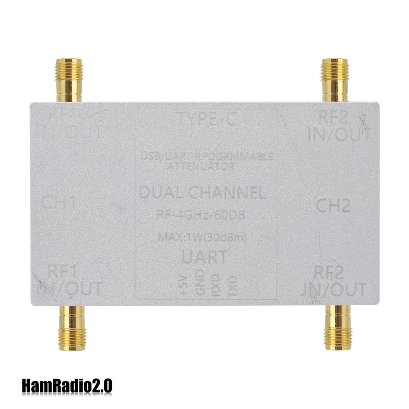 RF-4GHz-60DB Dual Channel Programmable RF Attenuator + Type-C Cable for PC gallery