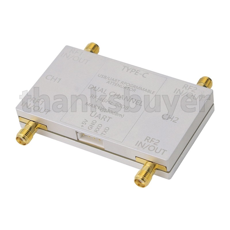 RF-4GHz-60DB 2 Ch Programmable Attenuator RF Attenuator + Type-C Cable for PC gallery