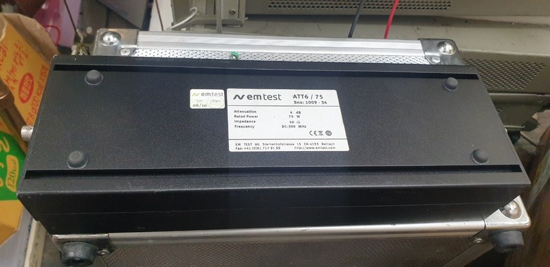 EM Test ATT6/75 Attenuator, 75 W, 50 Ohm, DC-300 MHz