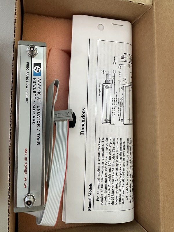 Keysight Agilent HP 33321K Attenuator / 70dB gallery