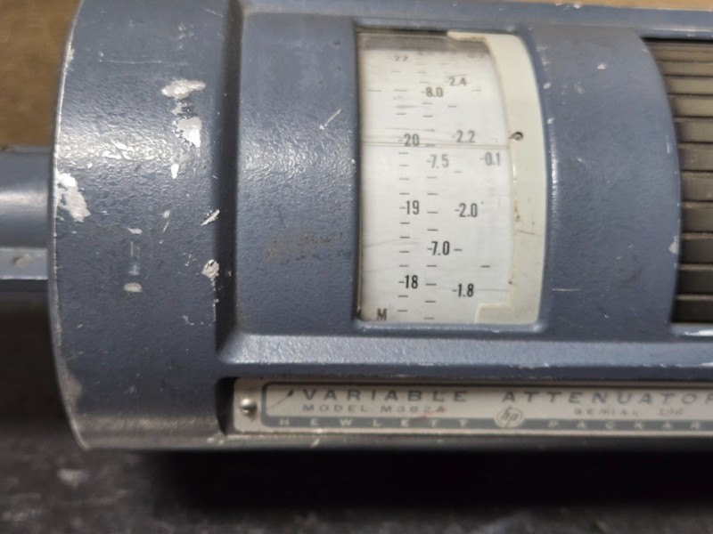 HP model M382A Variable Attenuator WR75, 10-15 GHz Rotary Vane tested! see plots gallery