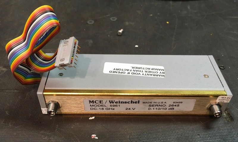 MCE/ Weinschel 5961 DC-18Ghz 24V Electronic 0-110dBm Step Attenuator SMA