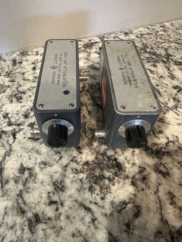 (2) Pair / HP 355C VHF Attenuator 0.5W 50Ω DC-1000 MHz 0-12dB/1dB Steps Untested gallery