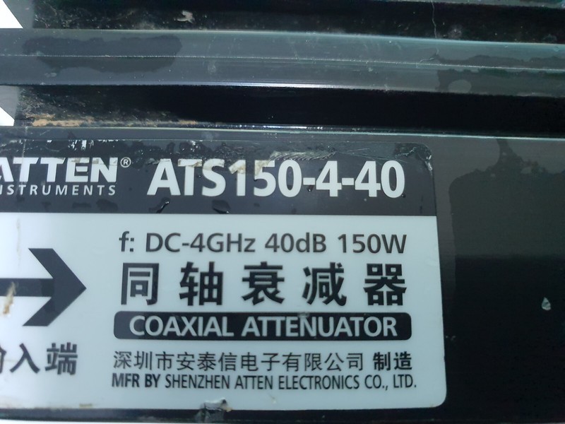 ATTEN INSTRUMENTS ATS150-4-40 DC-4GHZ 40DB 150W coaxial fixed attenuator gallery