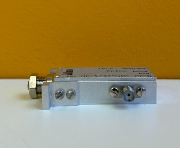 Alan 50CA12.4-20PM 8 to 12.4 GHz, 0-20 dB, SMA, Panel Mount, Attenuator. Tested! gallery